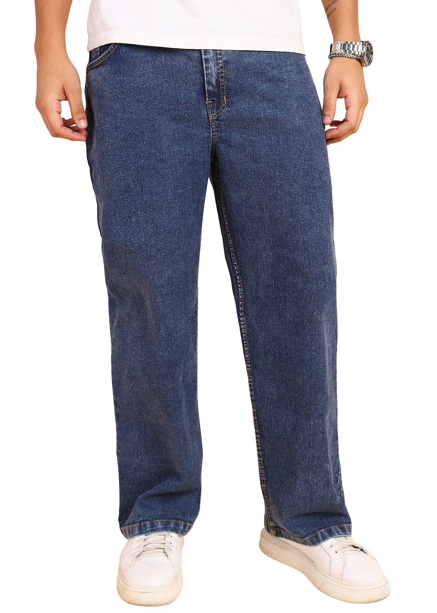 Men's Wide-Leg Denim Jeans