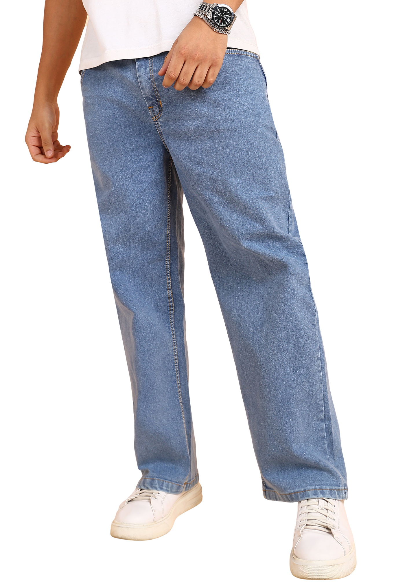 Men's Wide-Leg Denim Jeans