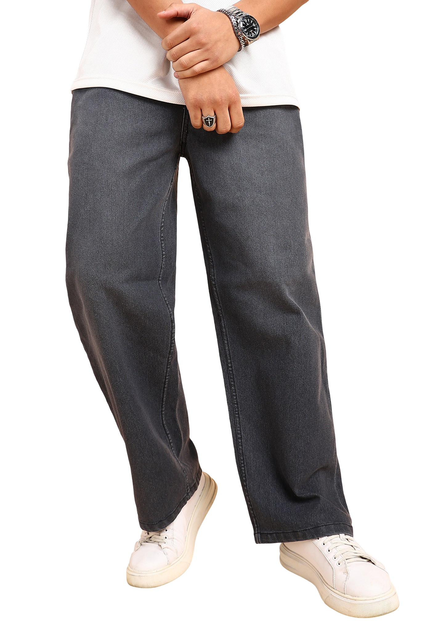 Men's Wide-Leg Denim Jeans