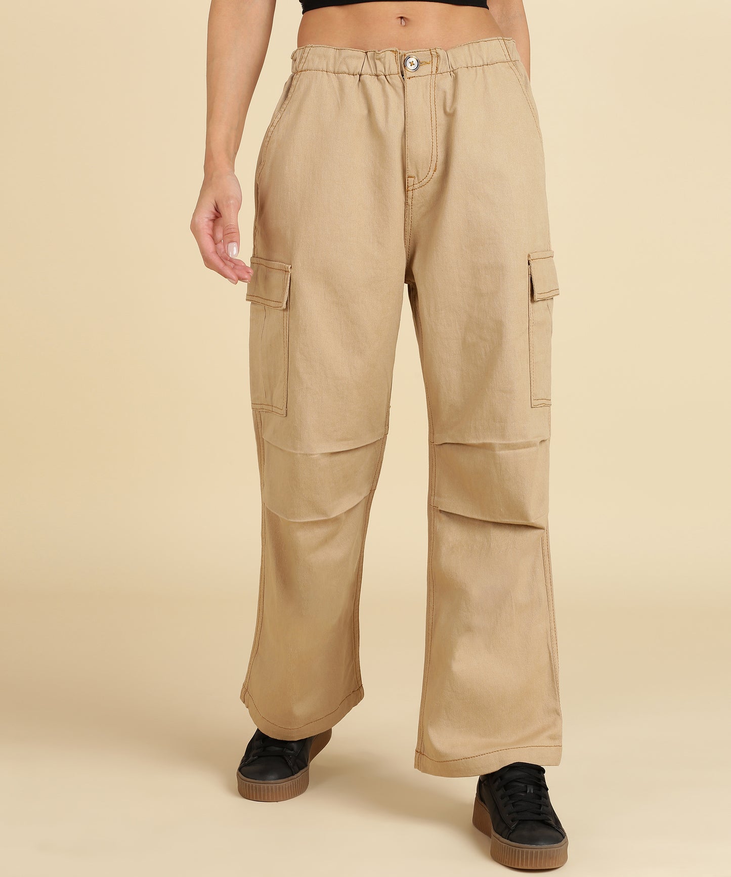 Classic Beige Women’s Utility Cargo Pants