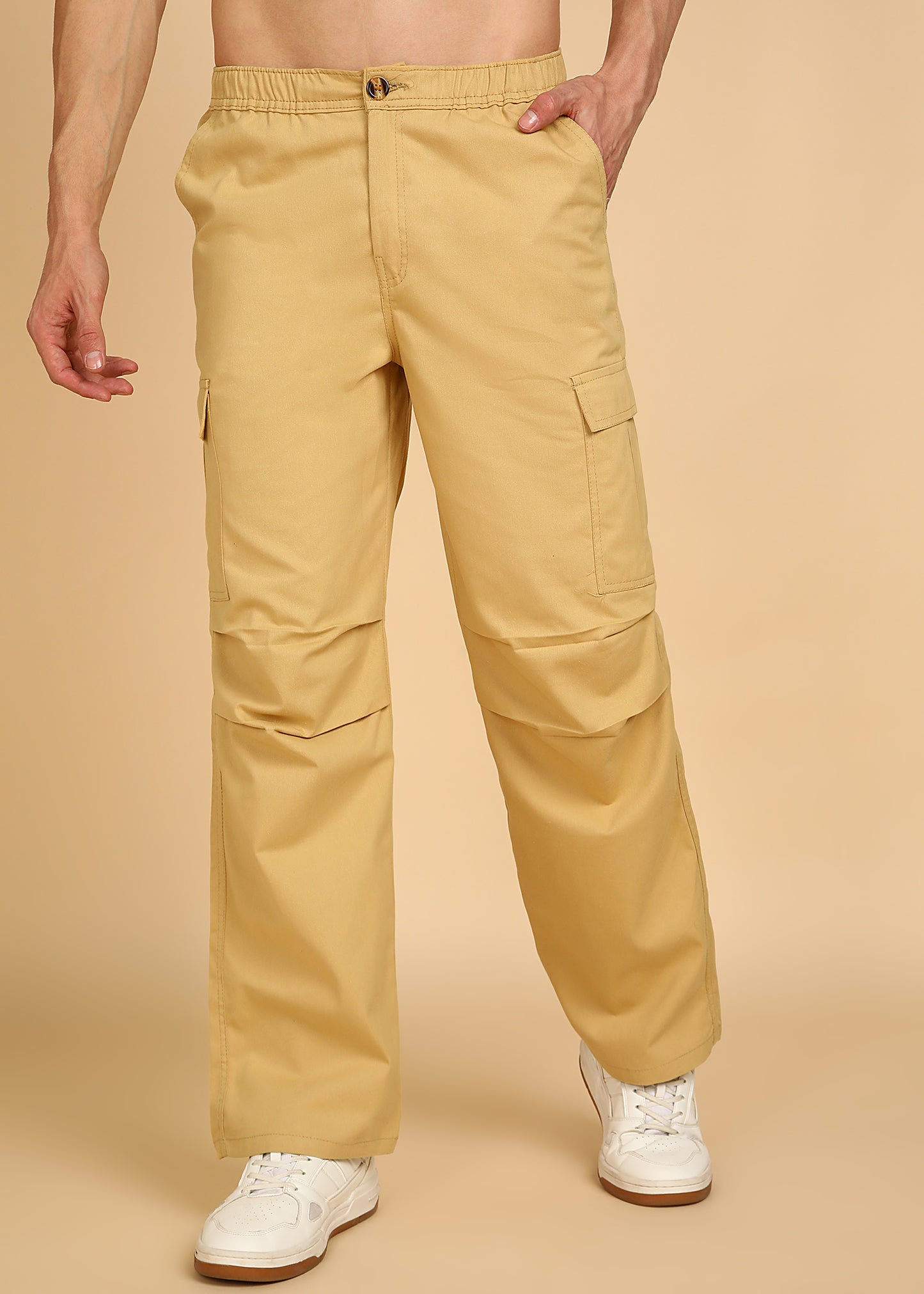 Men’s Classic Khaki Utility Cargo Pants – Comfort & Style Combined