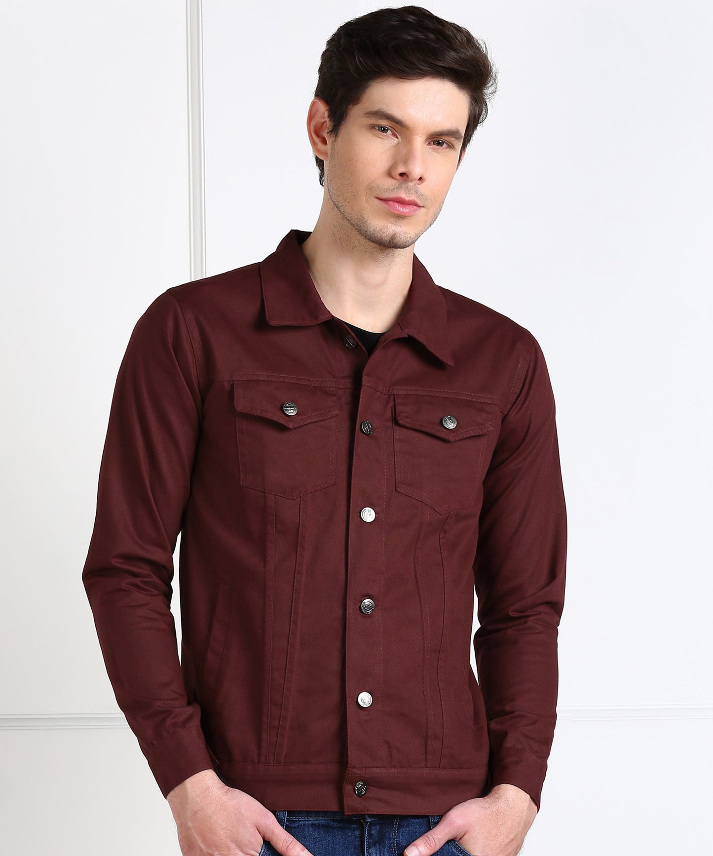 Maroon Heritage Casual Men’s Jacket