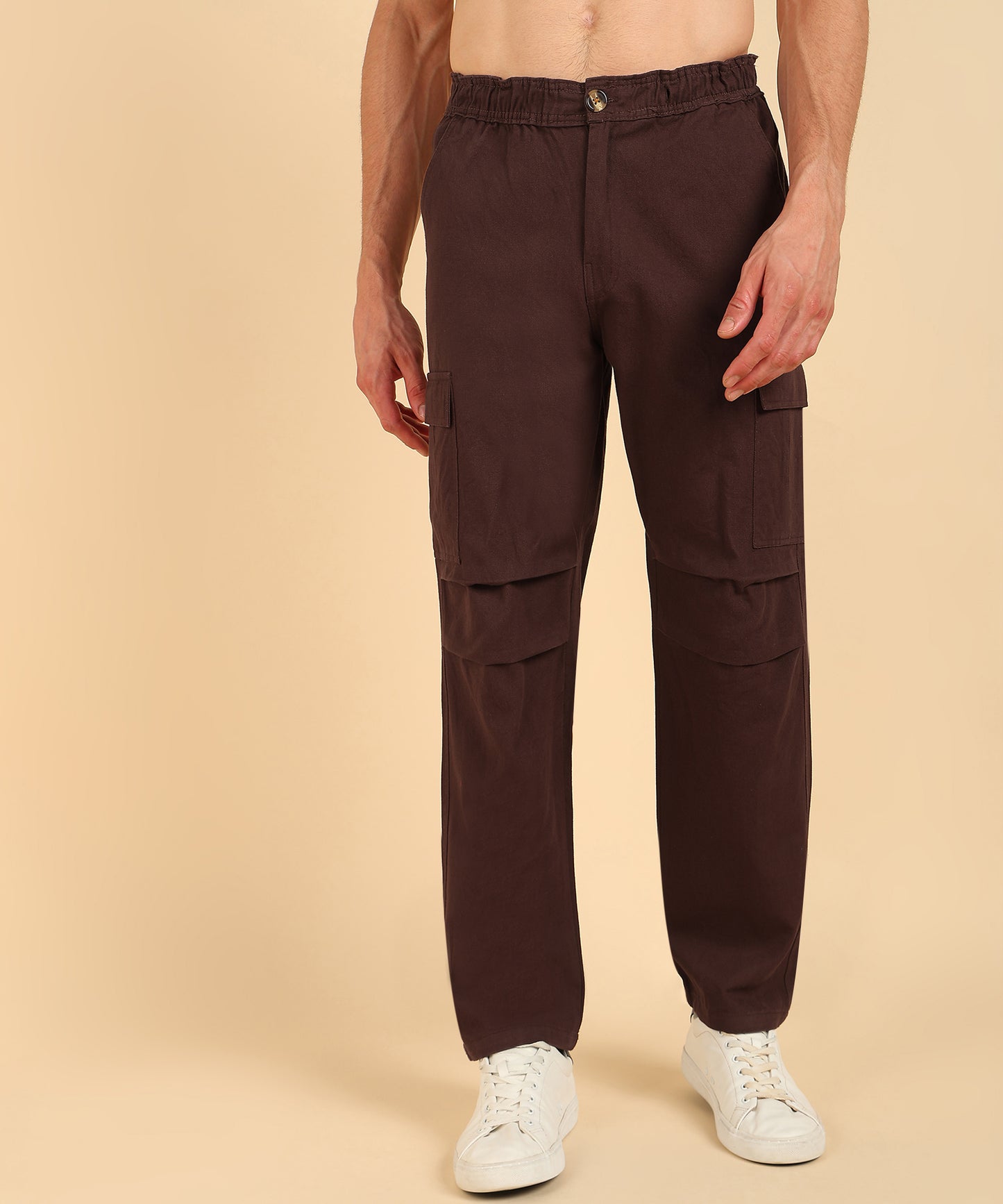 Men’s Classic Brown Cargo Pants – Comfort Meets Utility