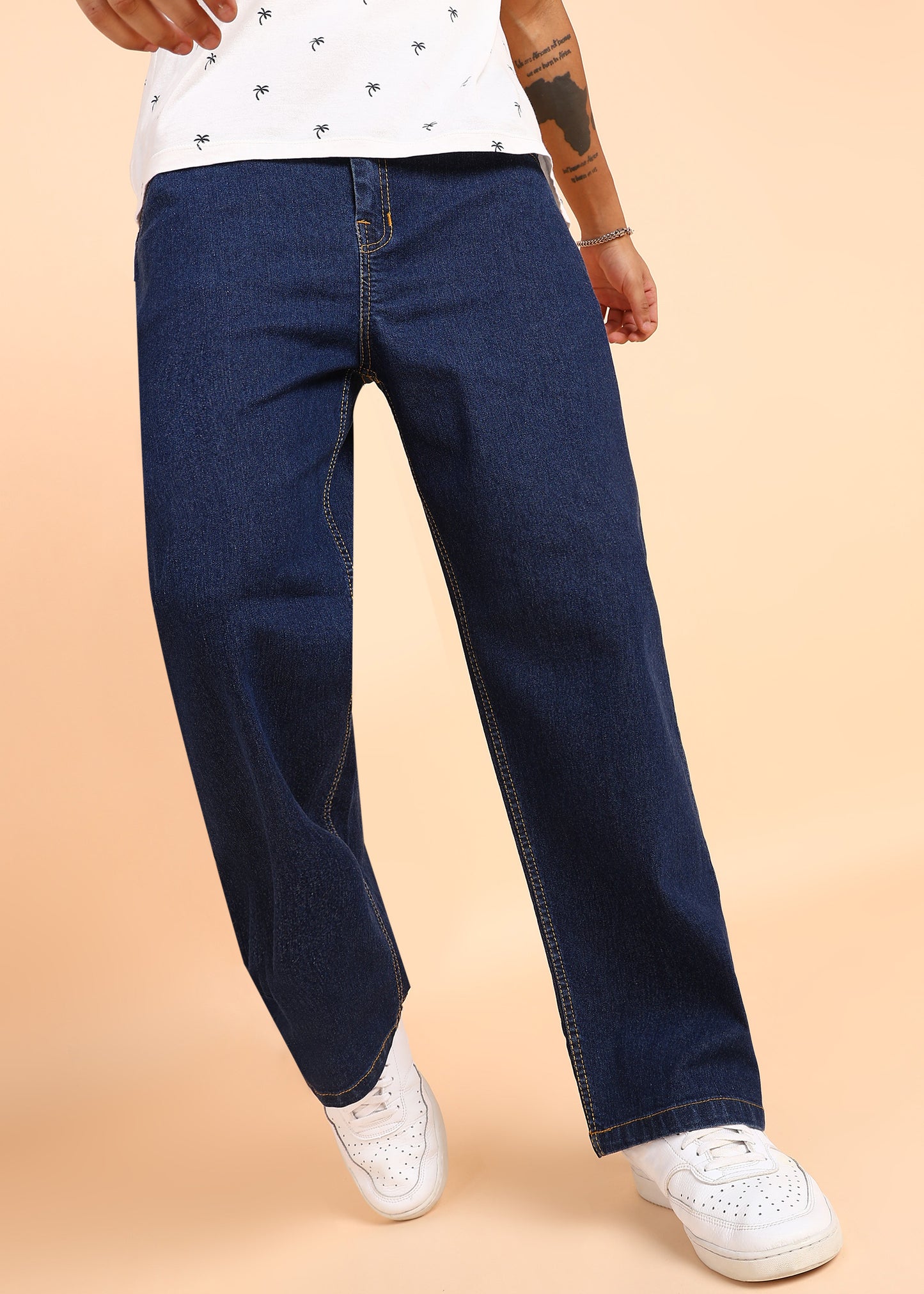 Men's Wide-Leg Denim Jeans
