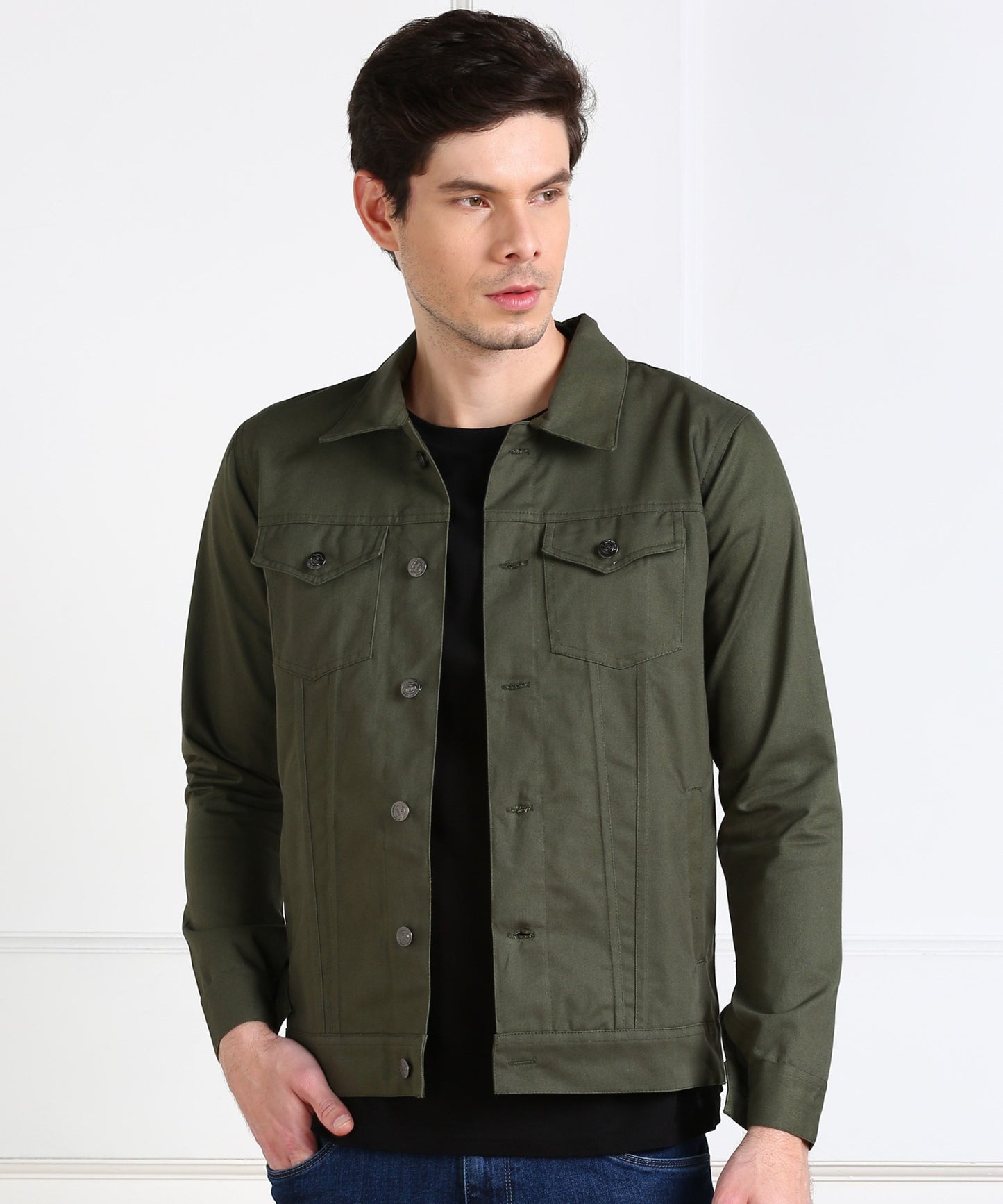 Timeless Olive Green Casual Jacket