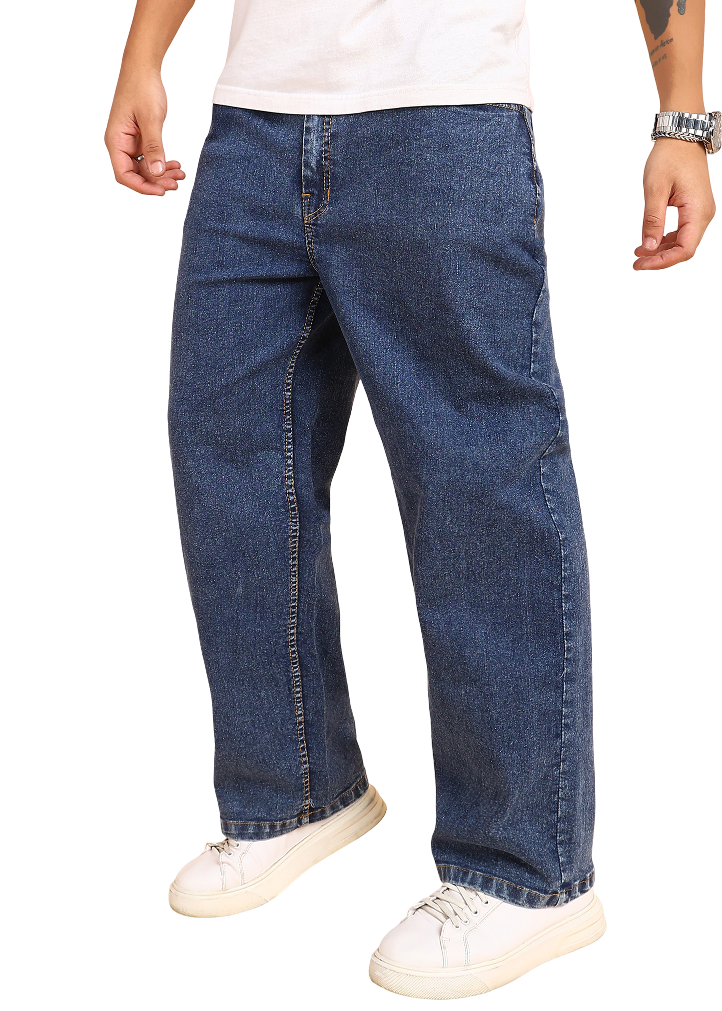 Dark Blue Classic Straight Fit Jeans