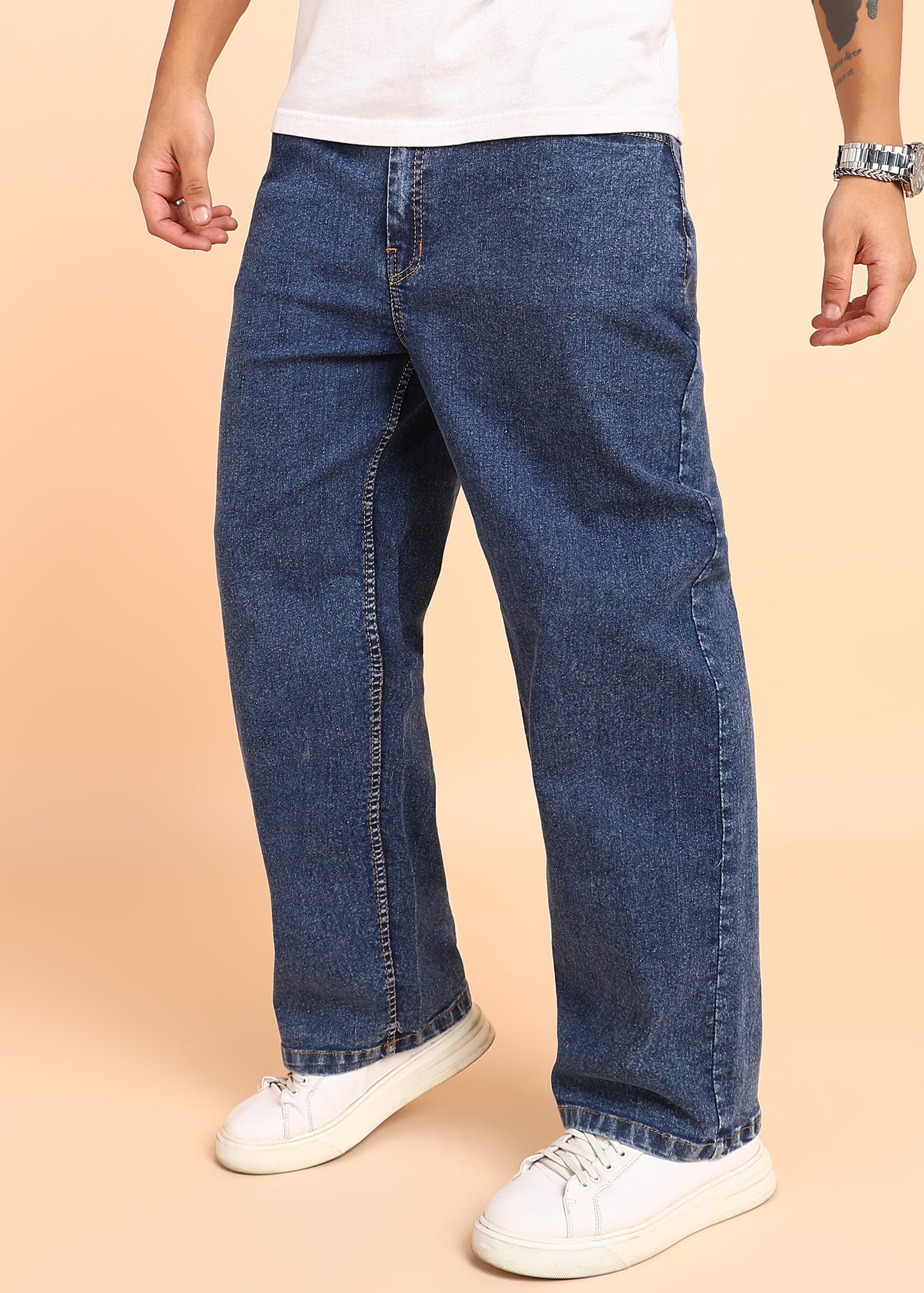 Dark Blue Classic Straight Fit Jeans