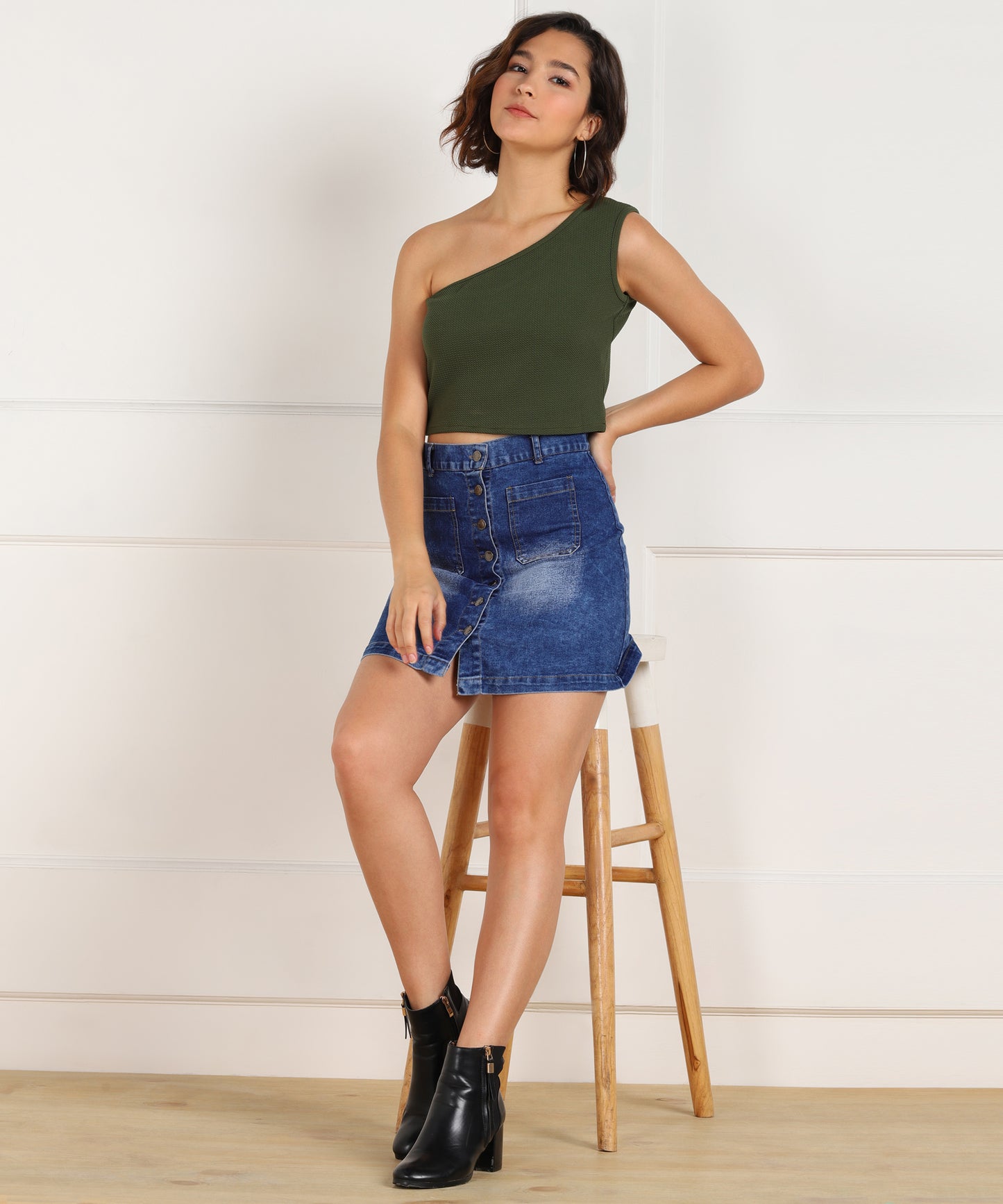 Timeless Blue Weshed Skirt: The Denim Charm