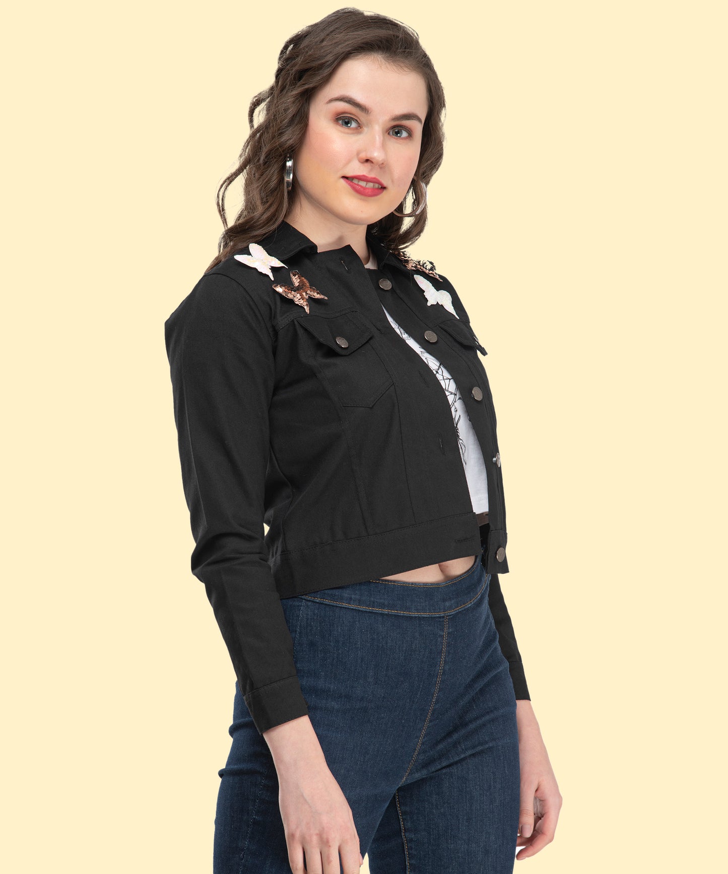 "A Perfect Mix of Elegance and Edge – Women’s Black Casual Jacket"