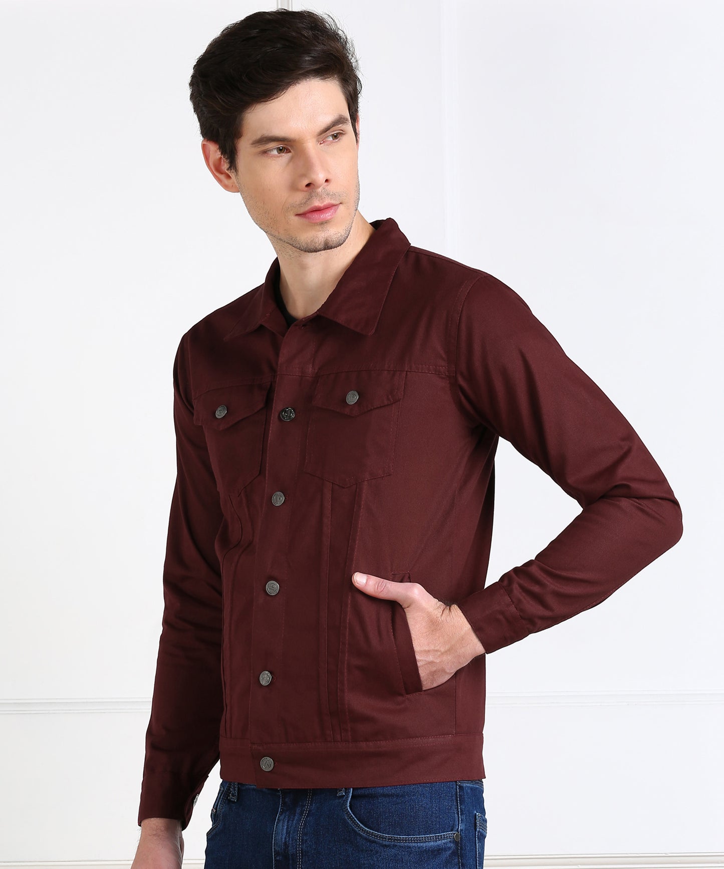 Maroon Heritage Casual Men’s Jacket