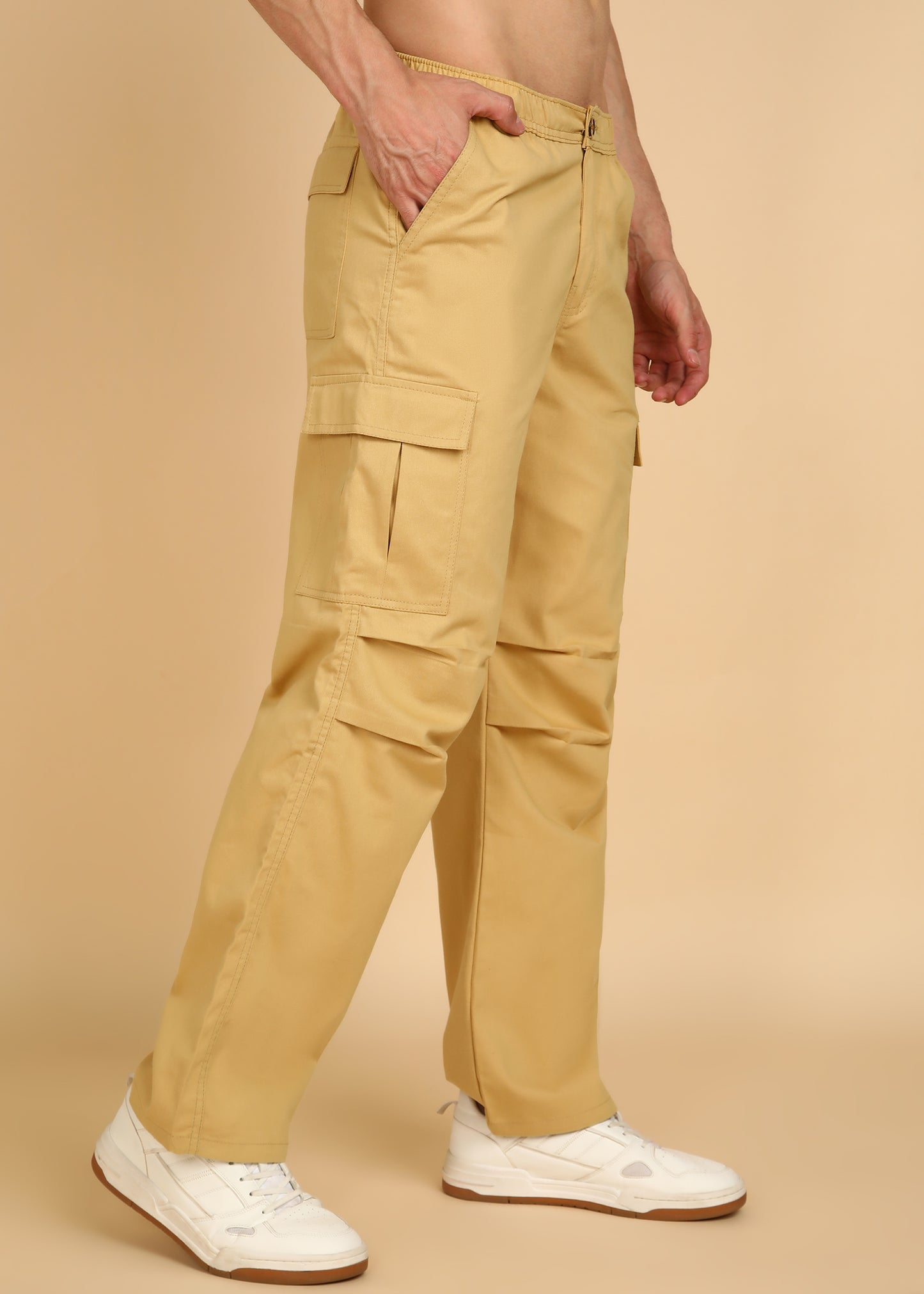 Men’s Classic Khaki Utility Cargo Pants – Comfort & Style Combined