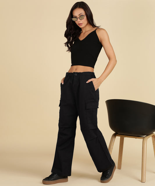 Utility Meets Fashion: Women’s Black Cargo Pants