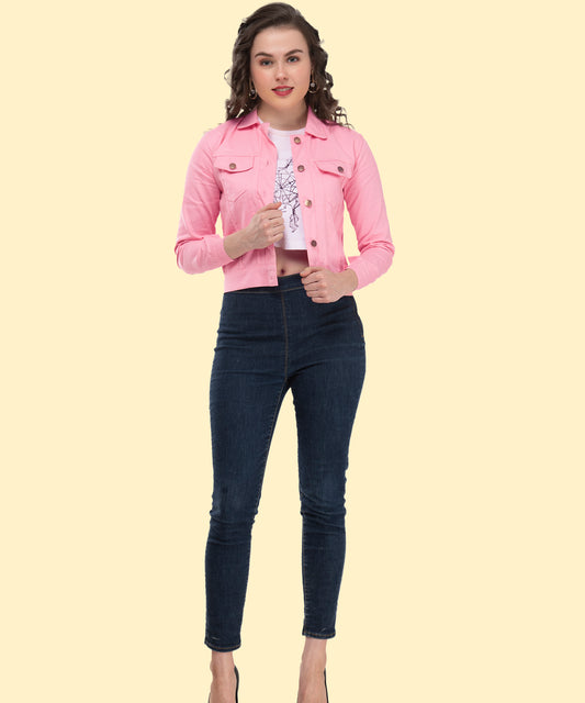 Make a Bold Yet Elegant Statement with This baby Pink Jacket