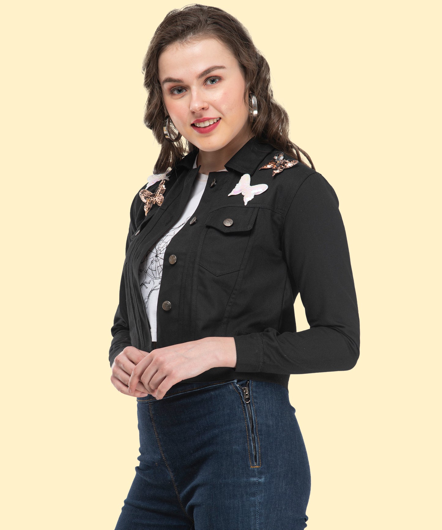 "A Perfect Mix of Elegance and Edge – Women’s Black Casual Jacket"