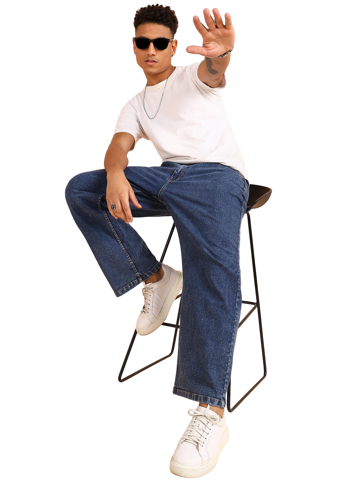 Dark Blue Classic Straight Fit Jeans