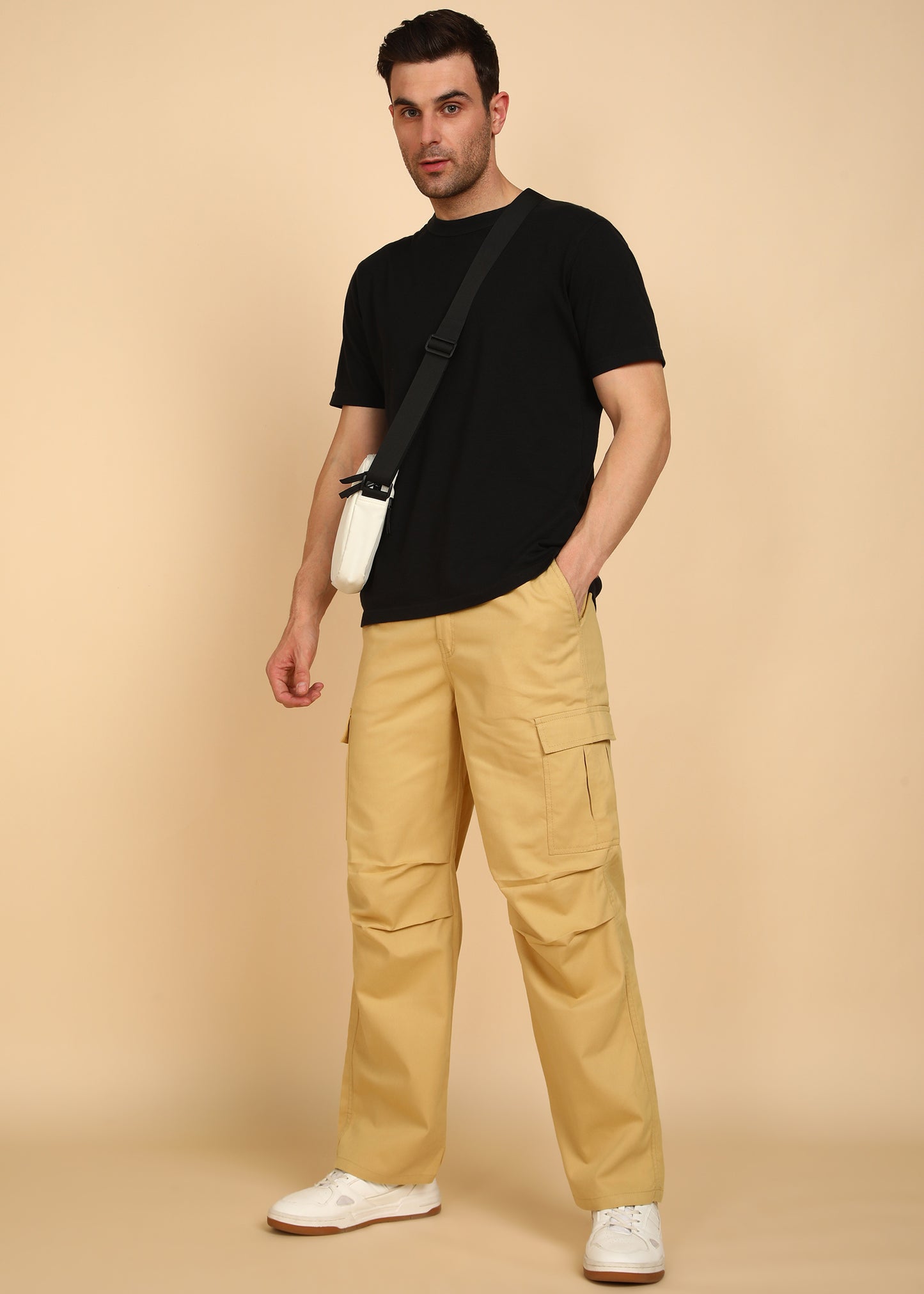 Men’s Classic Khaki Utility Cargo Pants – Comfort & Style Combined