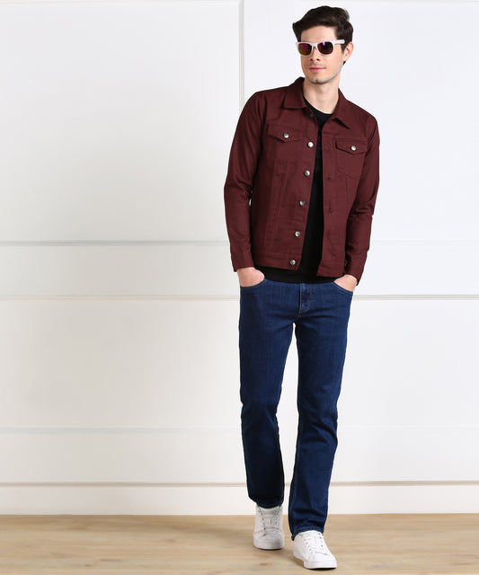Maroon Heritage Casual Men’s Jacket
