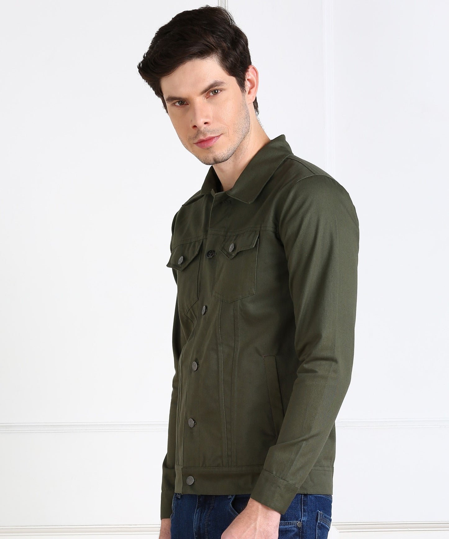 Timeless Olive Green Casual Jacket