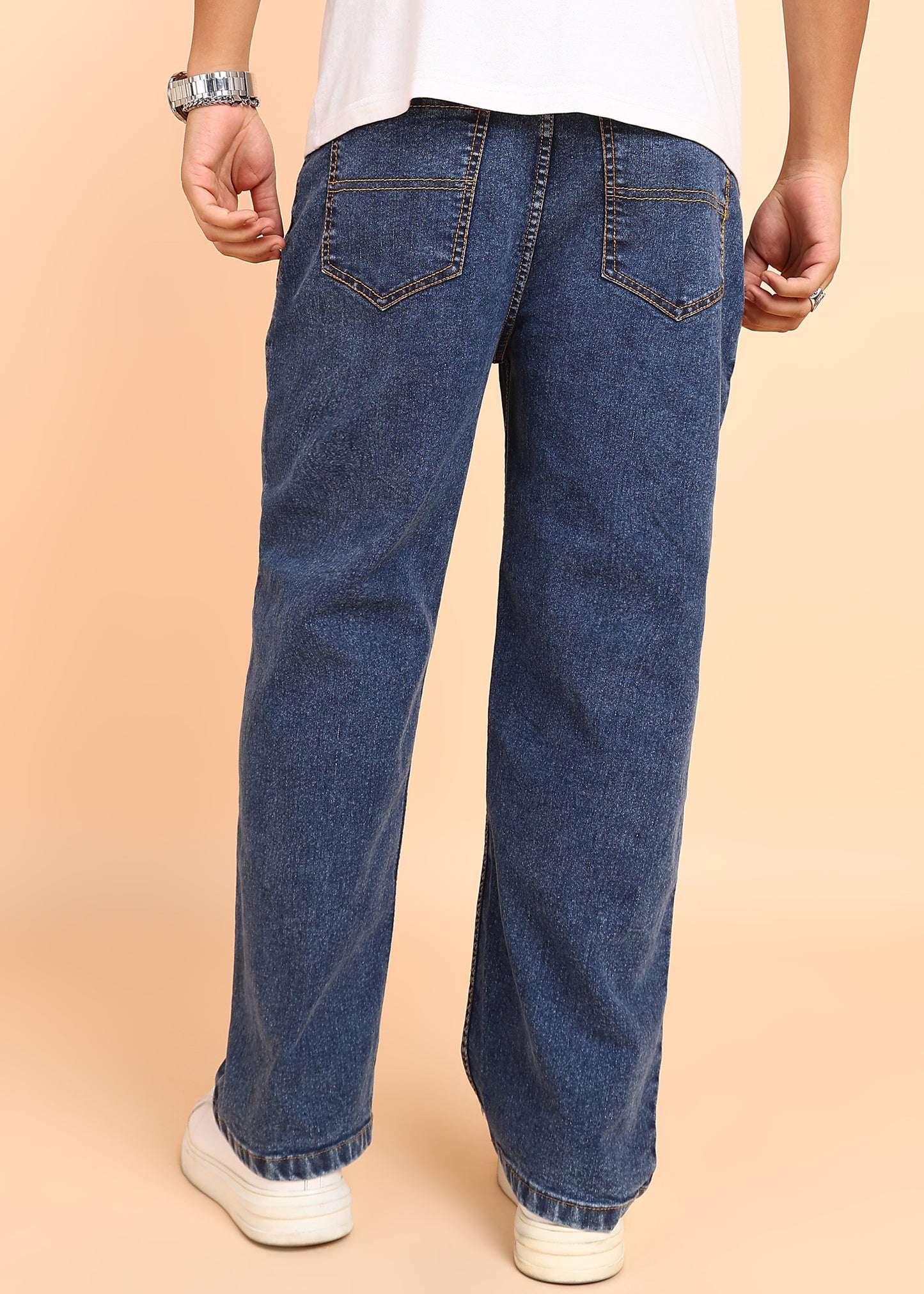 Dark Blue Classic Straight Fit Jeans
