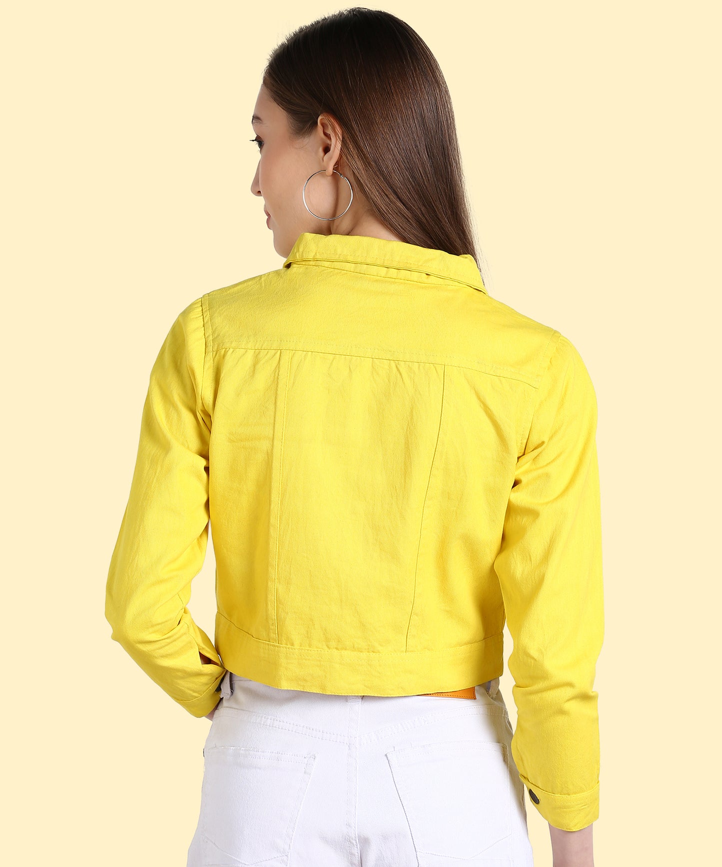 Radiant Radiant Neon Yellow Cropped Jacket for Women