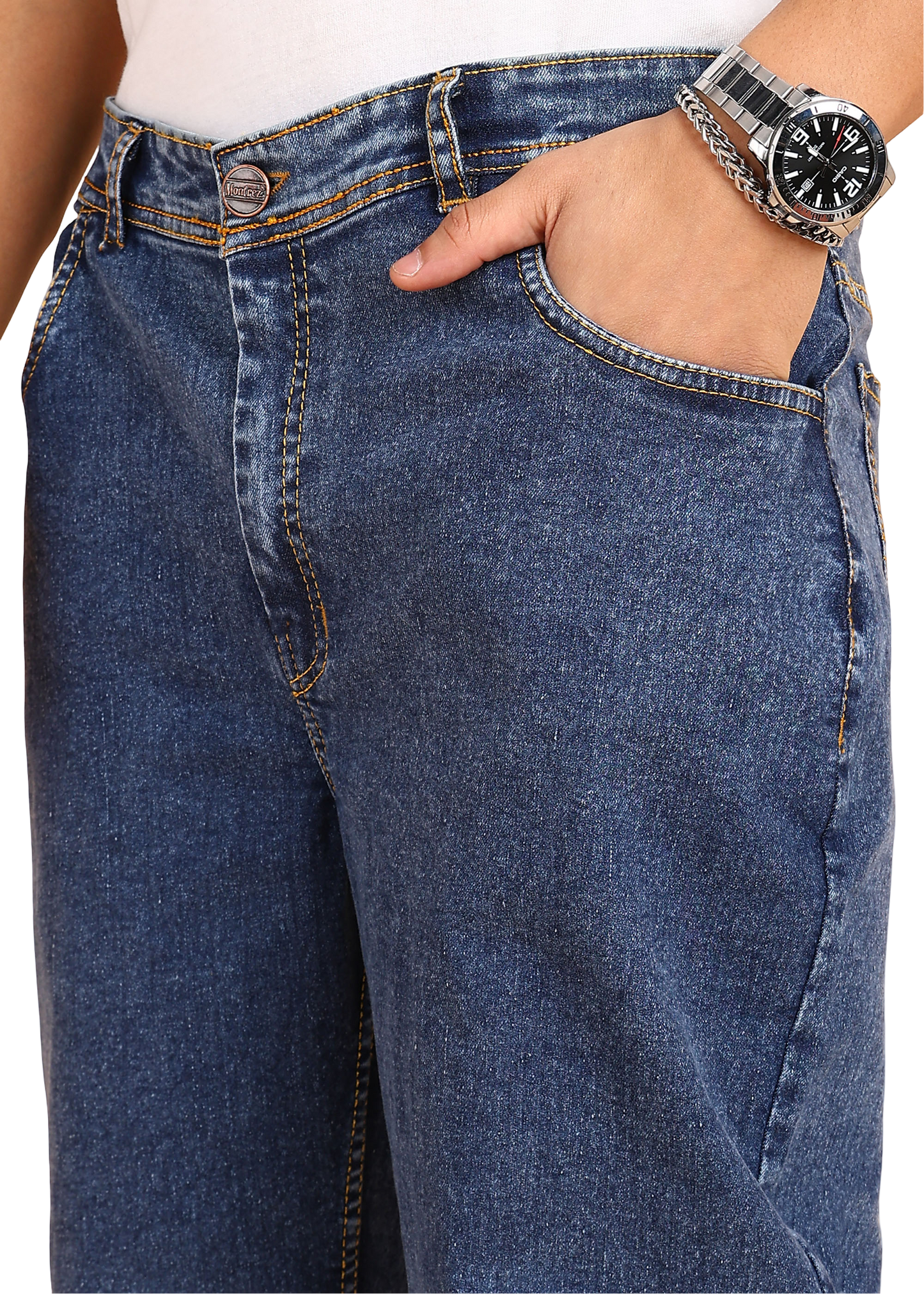 Dark Blue Classic Straight Fit Jeans