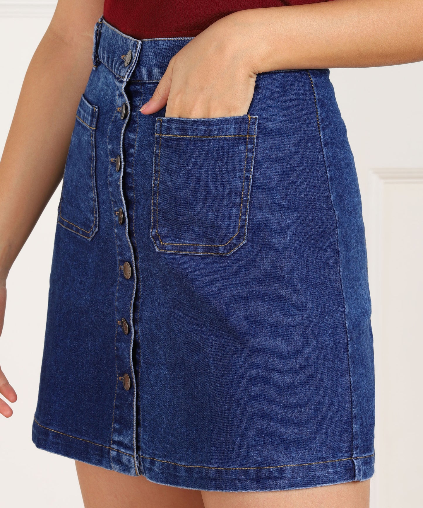 Women’s Dark Blue Denim Mini Skirt