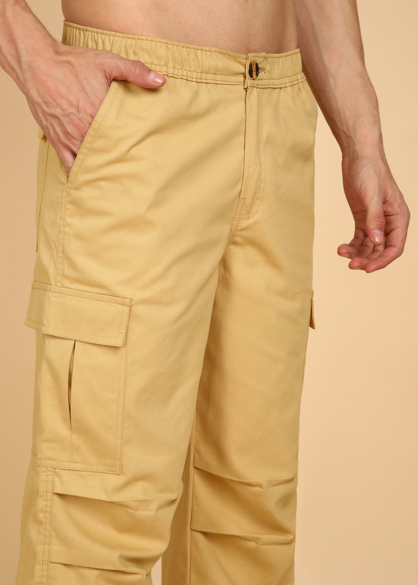 Men’s Classic Khaki Utility Cargo Pants – Comfort & Style Combined