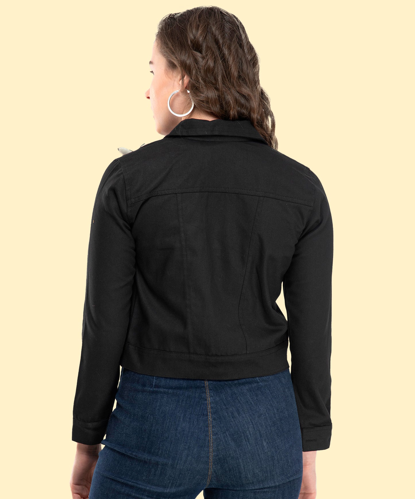 "A Perfect Mix of Elegance and Edge – Women’s Black Casual Jacket"