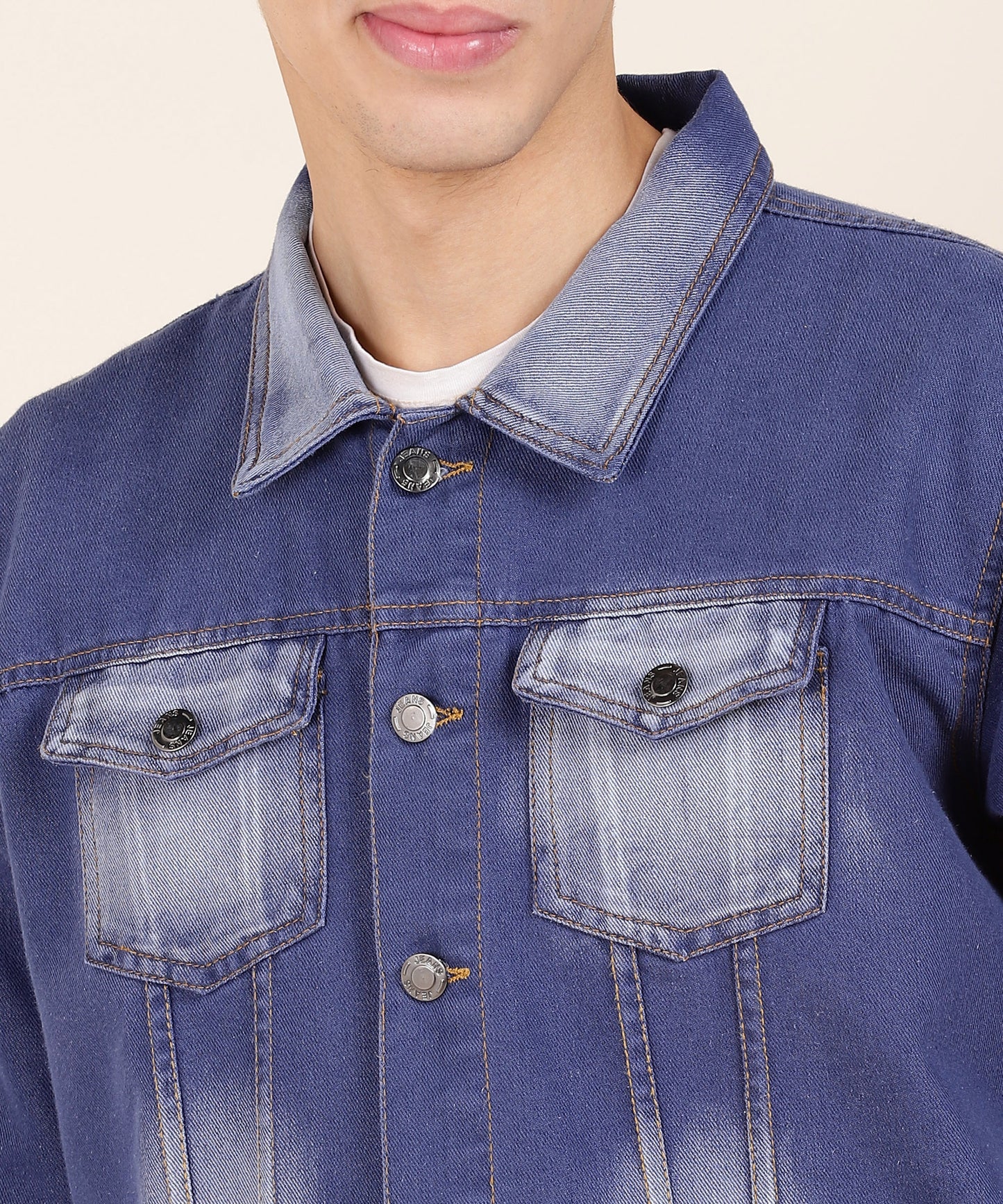 Classic Dark Blue Denim Jacket for Effortless Style
