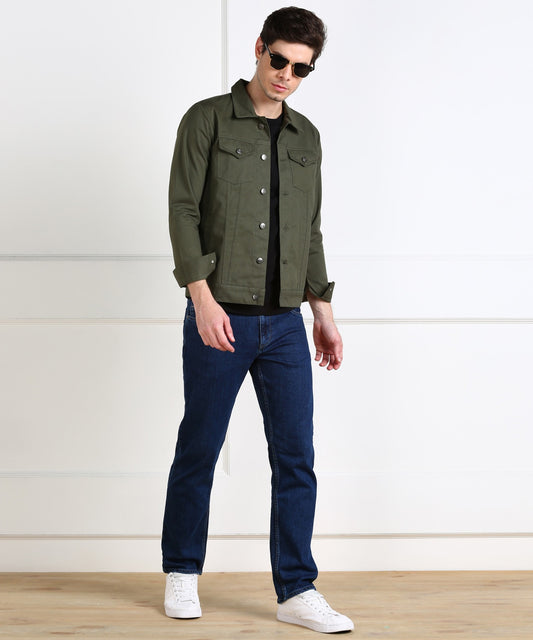 Timeless Olive Green Casual Jacket