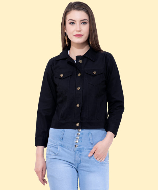 Elevate Your Wardrobe with This Sleek Black Cropped Jacket