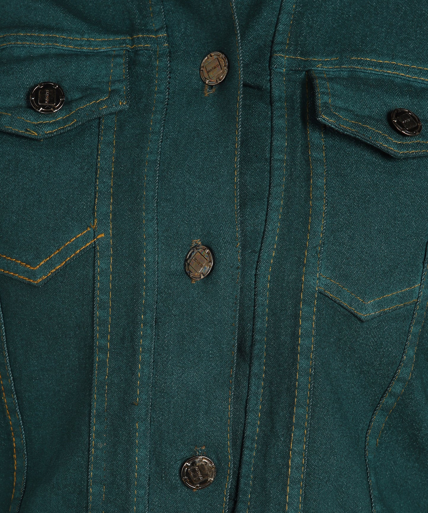 "Women's Green Cropped Denim Jacket – Fresh, Bold & Timeless"