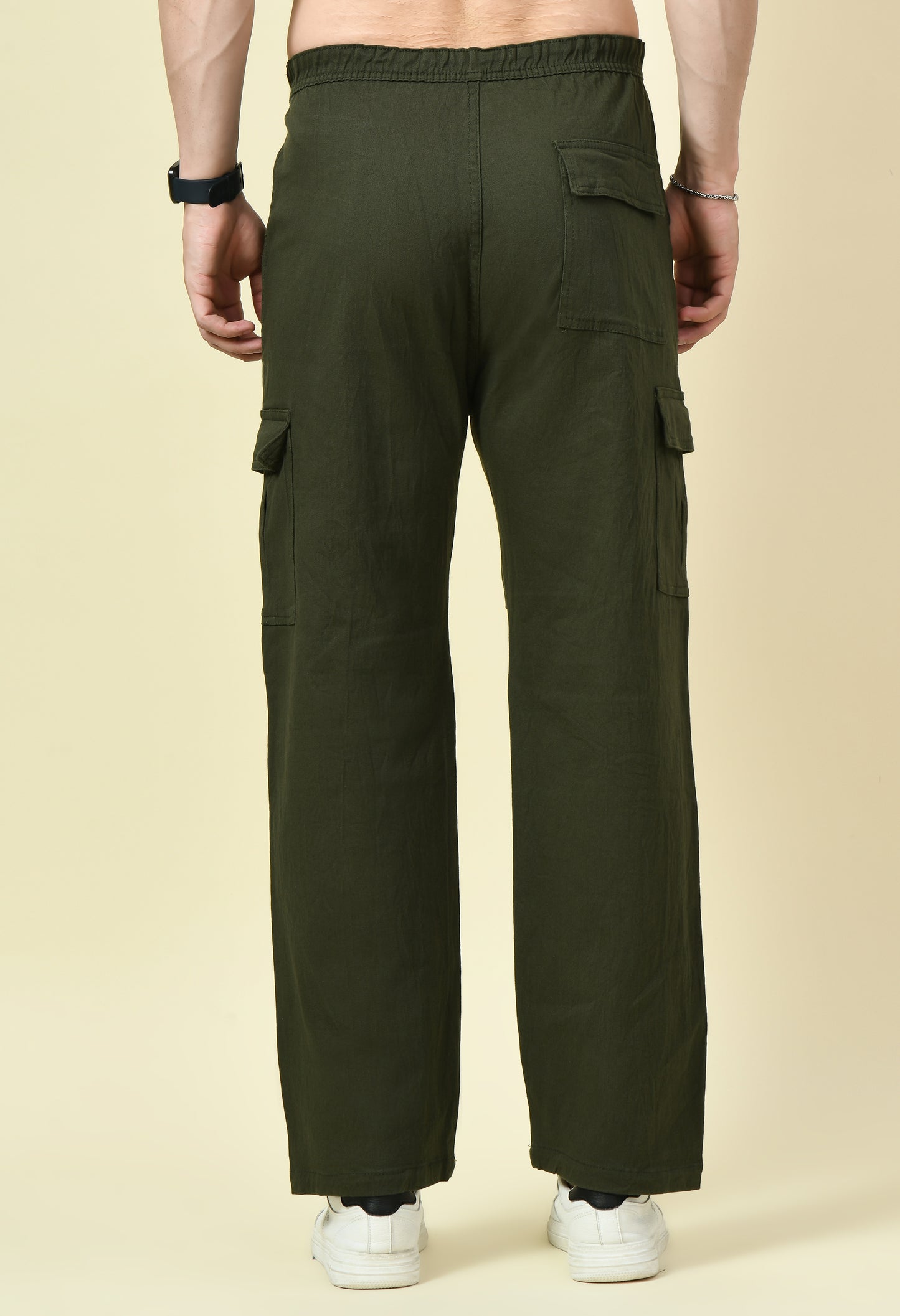 Men’s Outdoor Adventure Olive Green Cargo Trousers