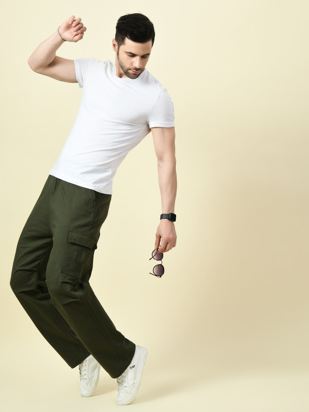 Men’s Outdoor Adventure Olive Green Cargo Trousers