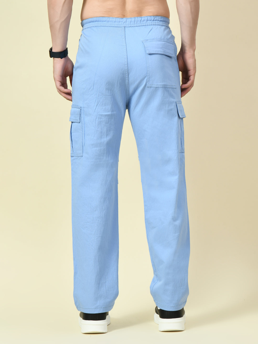 Men’s Sky Blue Cargo Pants – Fresh, Functional & Fashionable