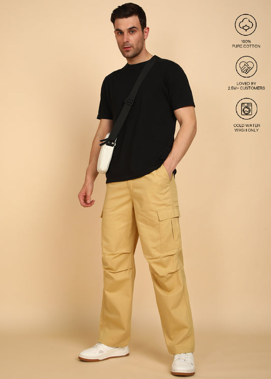 Men’s Classic Khaki Utility Cargo Pants – Comfort & Style Combined