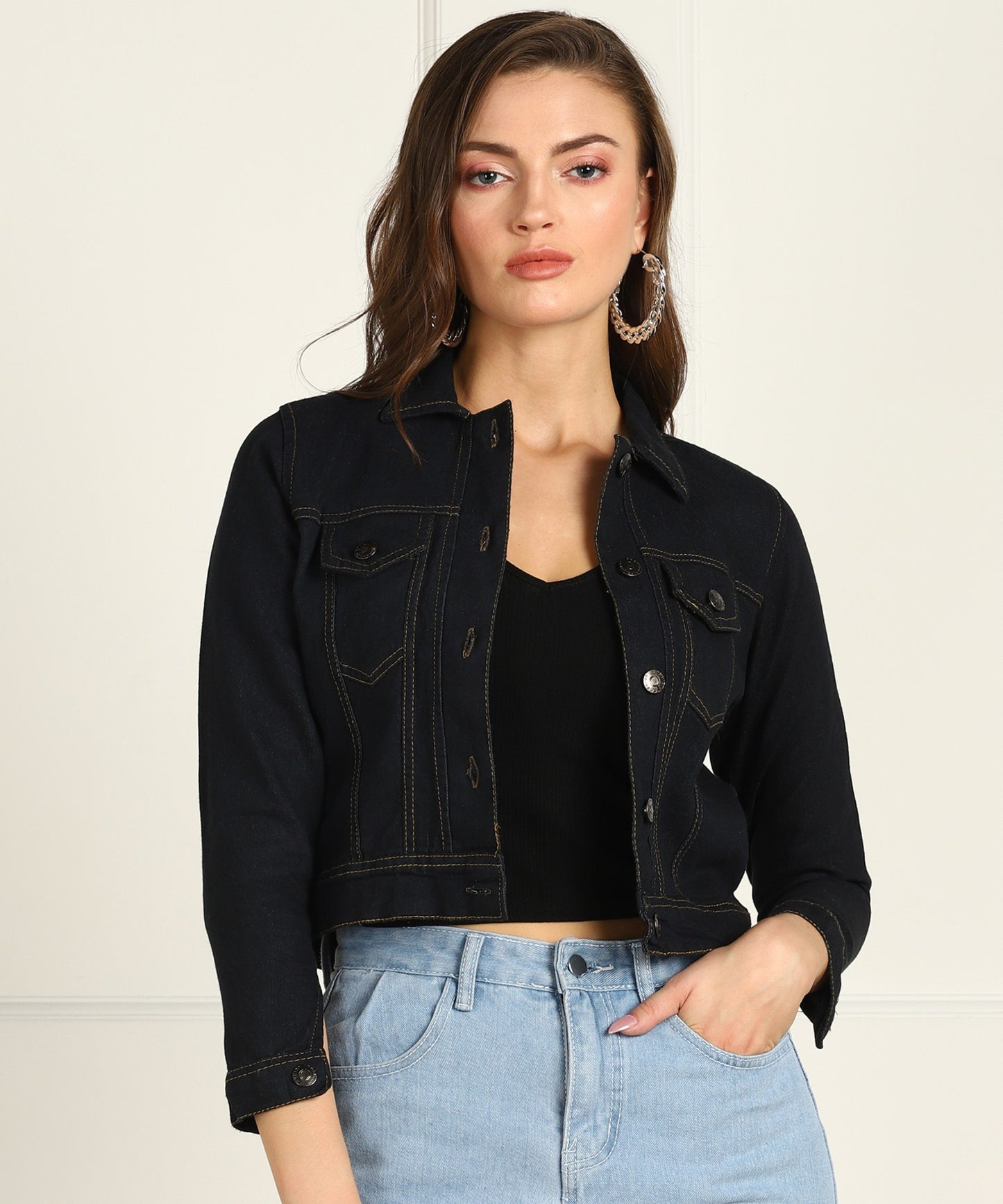 Redefining Casual Cool: Black Denim Jacket for Women
