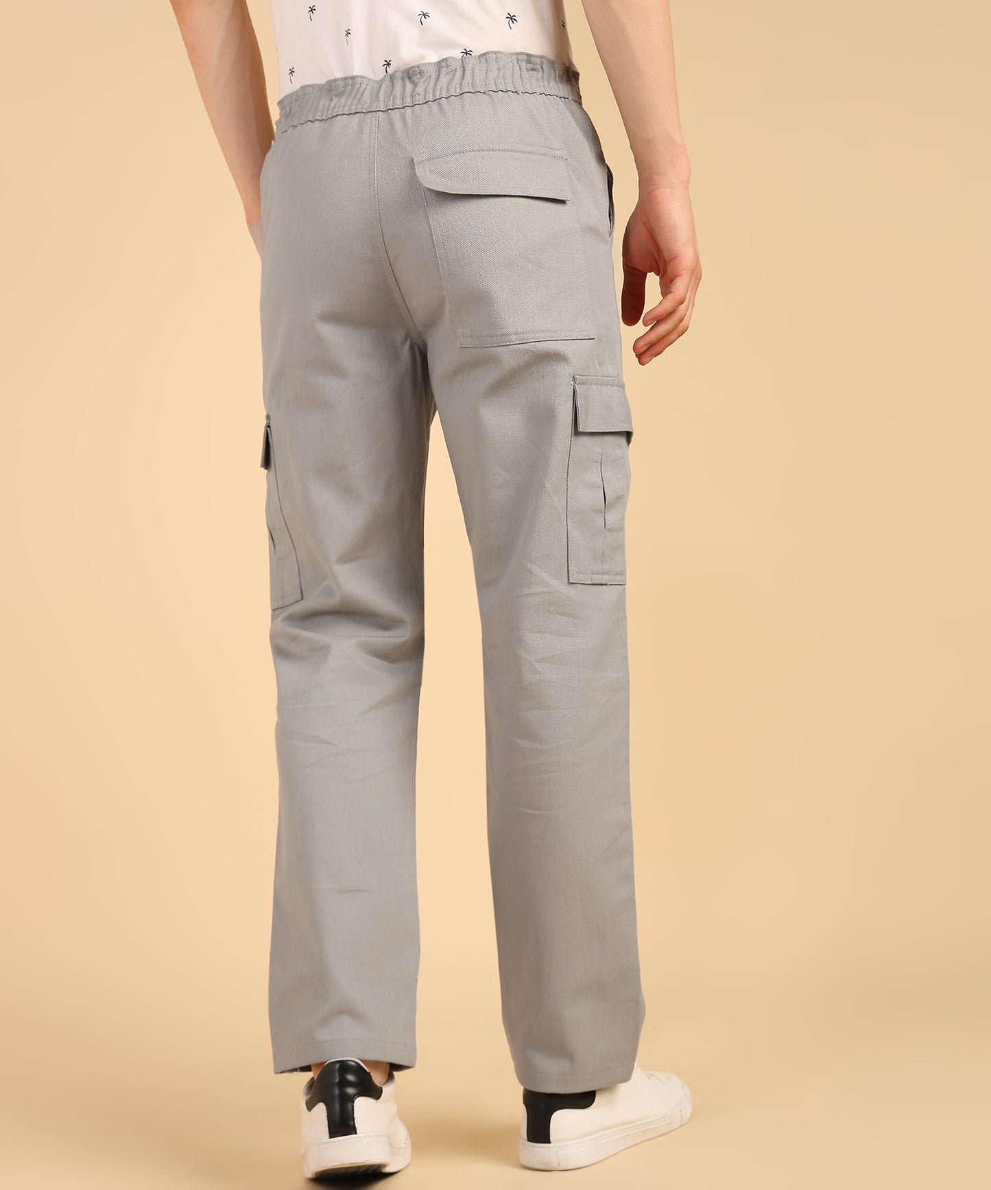 Urban Edge: Men’s Grey Utility Cargo Pants"