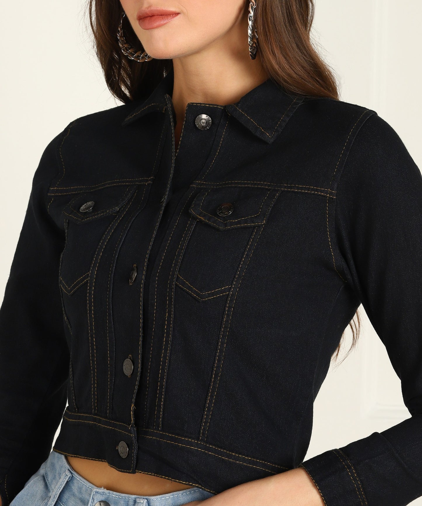 Redefining Casual Cool: Black Denim Jacket for Women