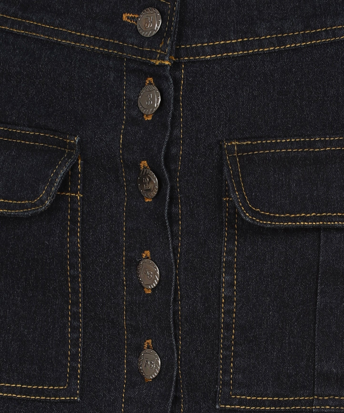 Midnight Classic: The Black Button-Down Denim Skirt