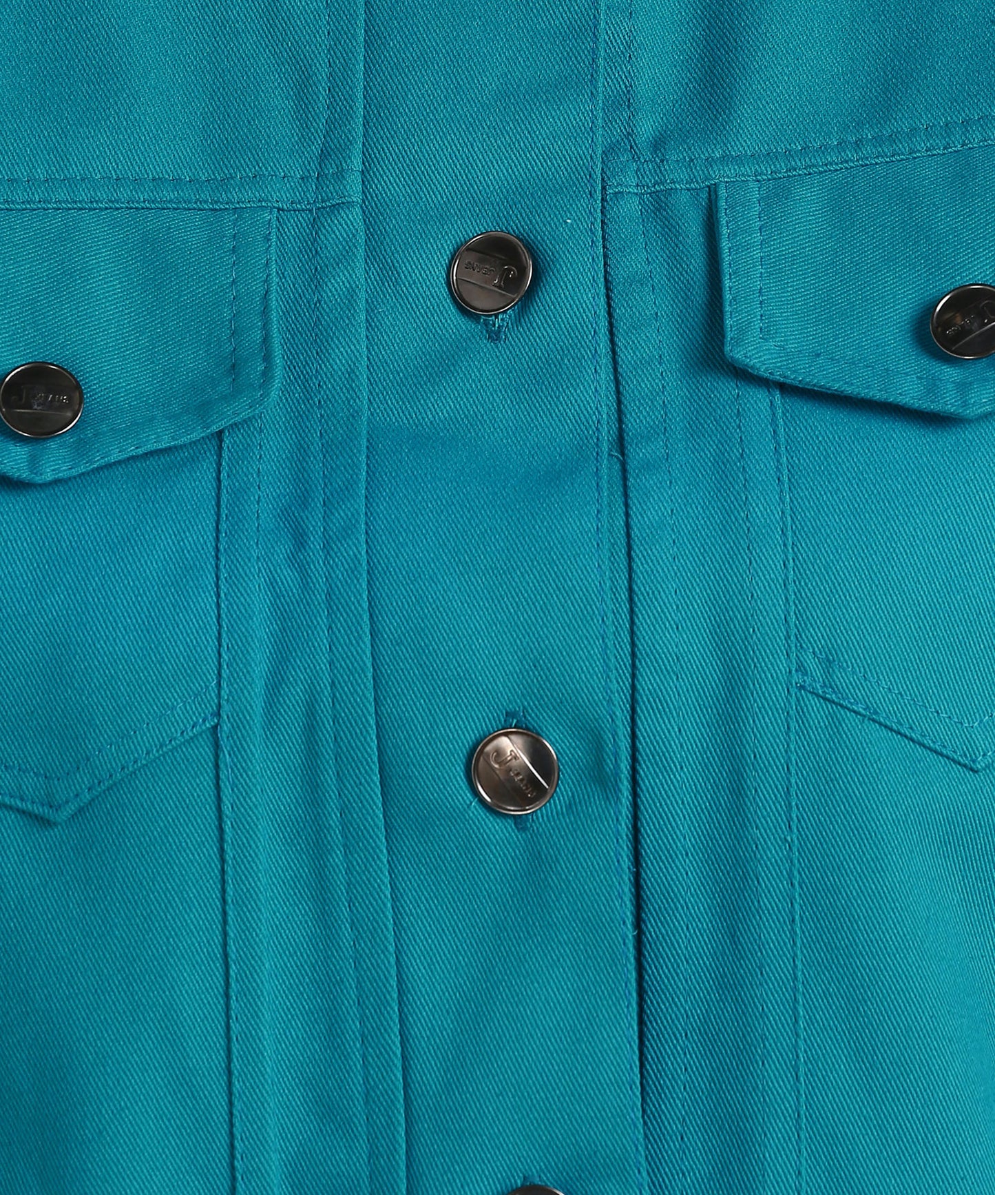 Timeless Elegance: Women’s Turquoise Buttoned Jacket