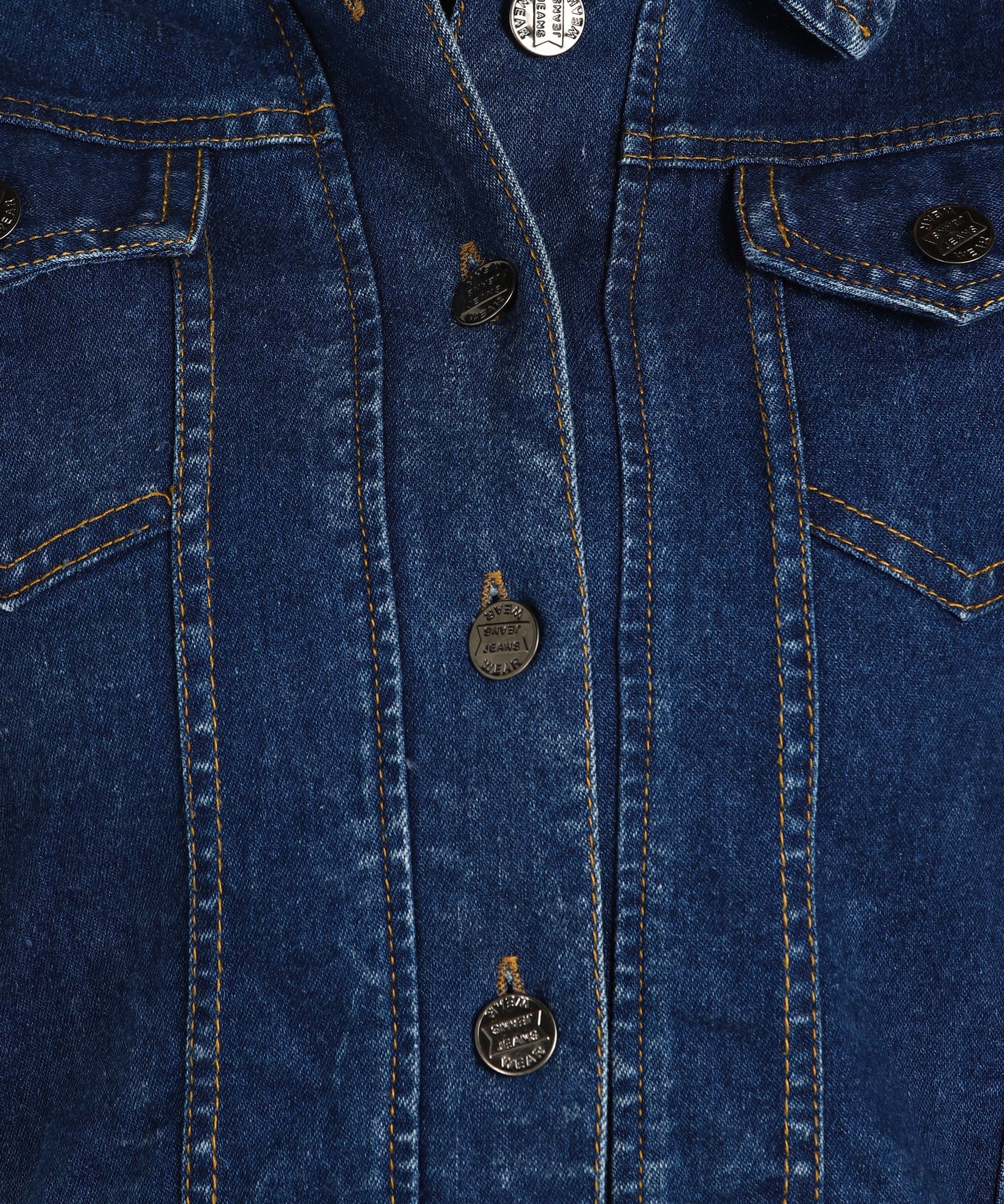 Women's Dark Blue Cropped Denim Jacket – Classic Cool with Modern Edge
